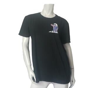 Riot Society Womens Large Tee T Shirt Astronaut Polar Bear Solo Cup Black Unisex